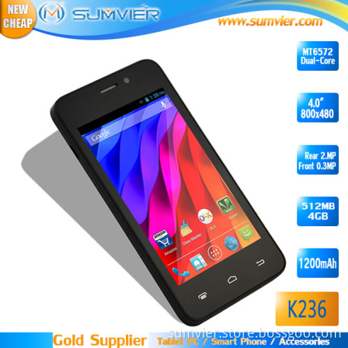 4 Inch Mtk 6572 Dual Core 512MB RAM OEM Smartphone